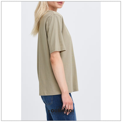 T-shirt Donna b.young Bypamila Half Sleeve Khaki - 20813611