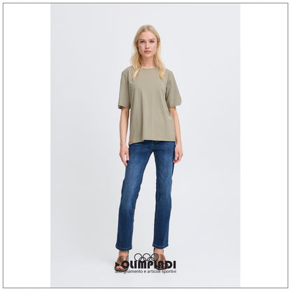 T-shirt Donna b.young Bypamila Half Sleeve Khaki - 20813611