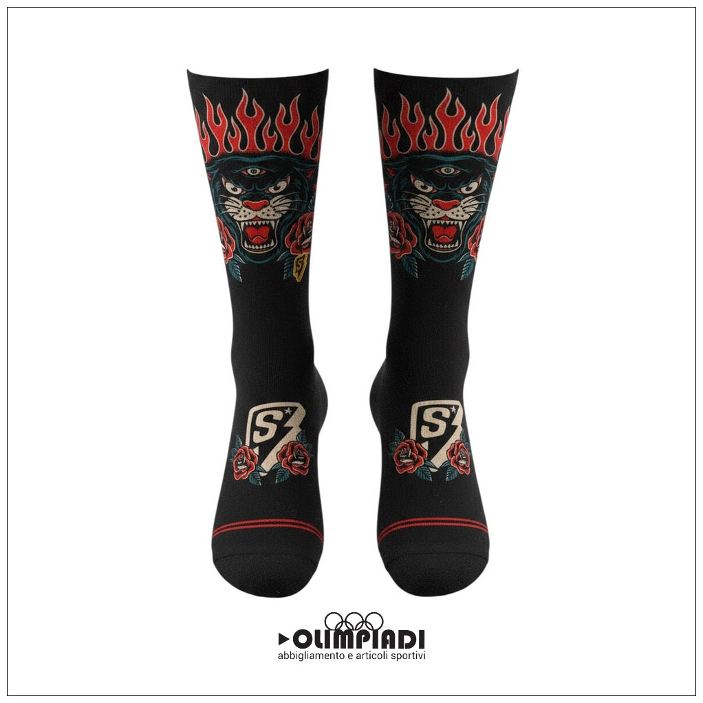 Calzini Wildcat Scrimmage F-TWDCT-BLK Neri con Grafica Tattoo