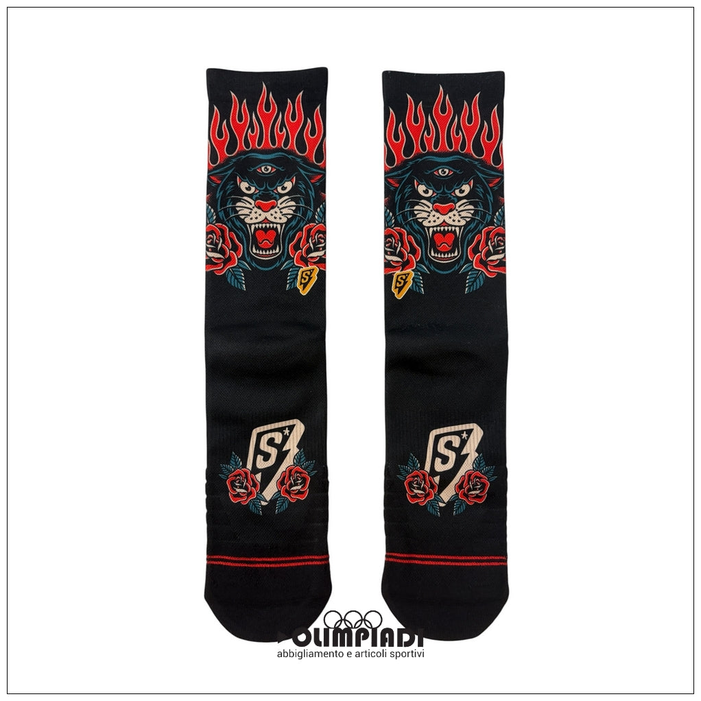 Calzini Wildcat Scrimmage F-TWDCT-BLK Neri con Grafica Tattoo