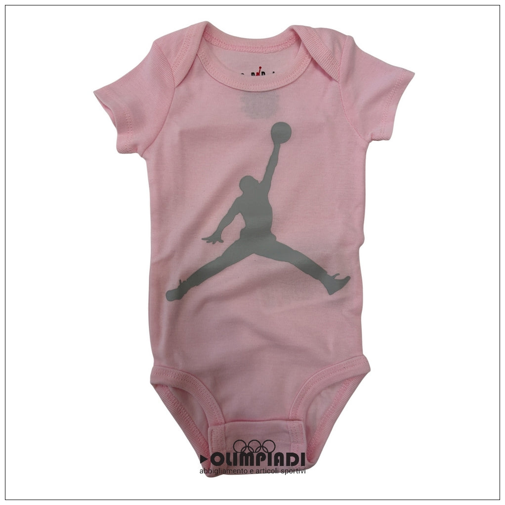 Set Neonato Jordan Jumpman 3 Pezzi Body Cappello Scarpine Rosa - LJ0041-A9Y