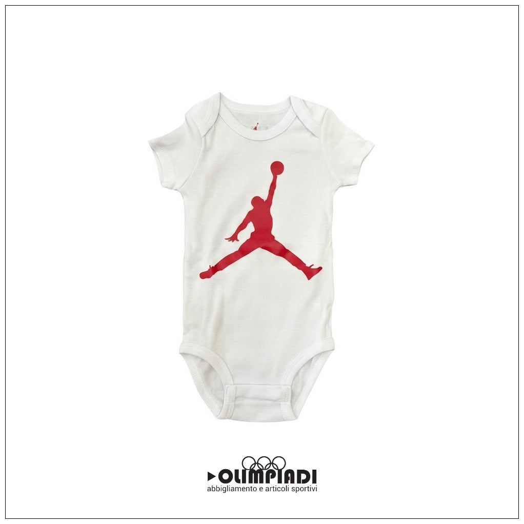 Set Neonato Jordan Jumpman 3 Pezzi Body Cappello Scarpine Bianco/Rosso - LJ0041-RW3