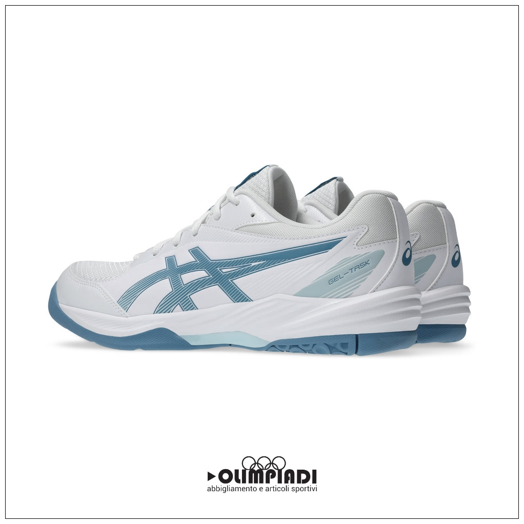 Scarpe Pallavolo Asics Gel-Task 4 Bianche e Blu - 1071A103-103