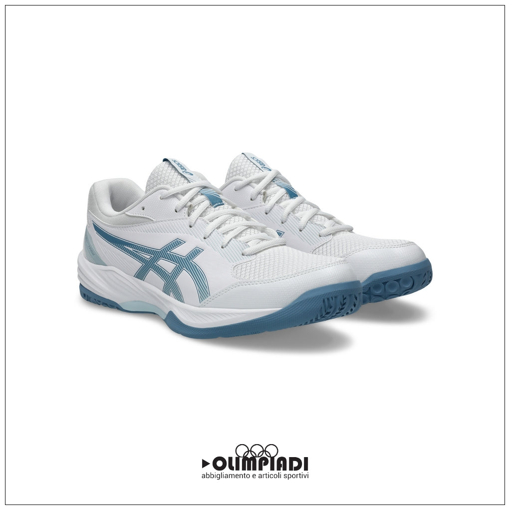 Scarpe Pallavolo Asics Gel-Task 4 Bianche e Blu - 1071A103-103
