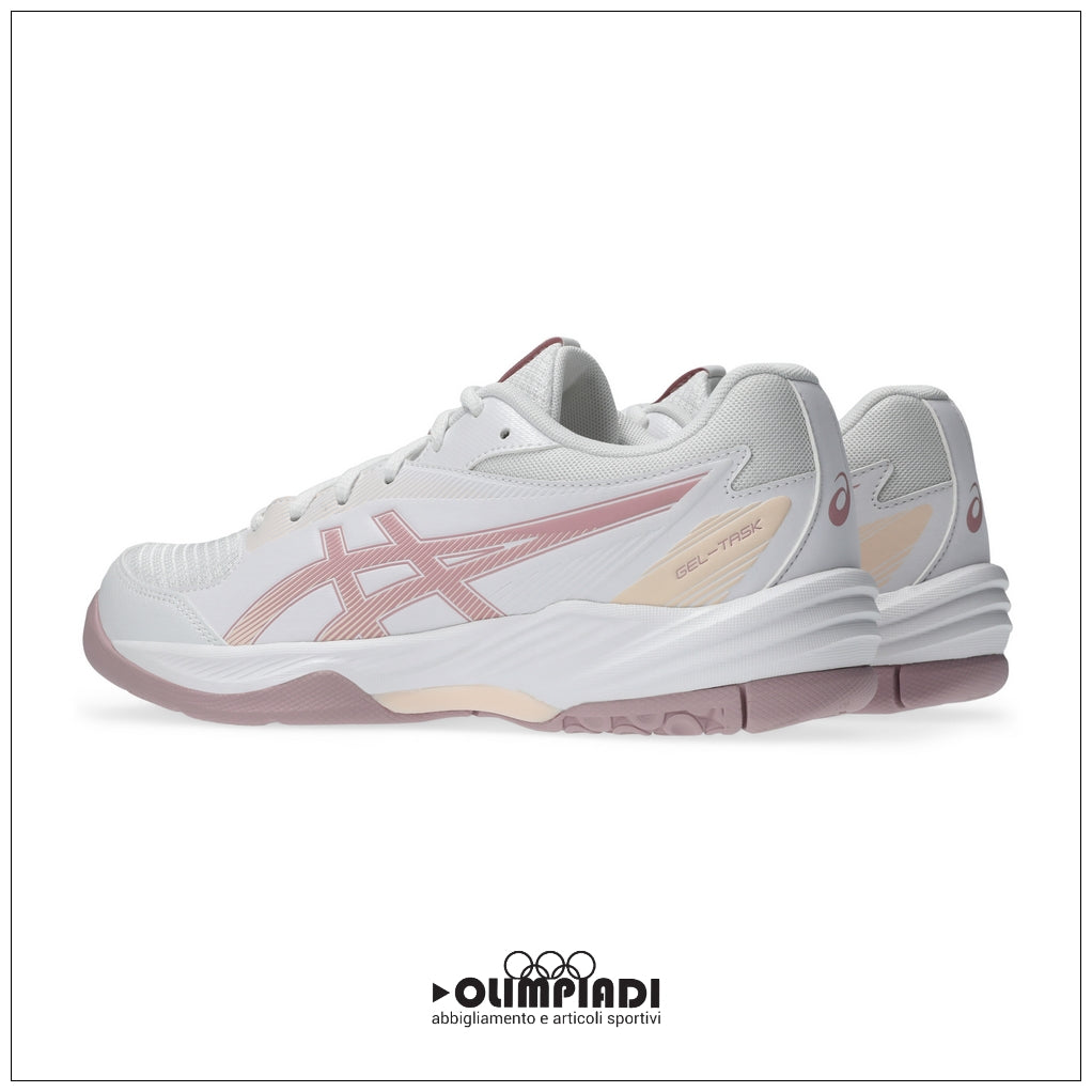 Scarpe Pallavolo Donna Asics Gel-Task 4 Bianche e Rosa - 1072A106-105