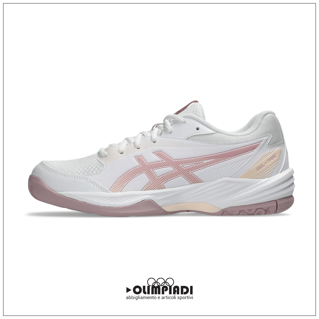 Scarpe Pallavolo Donna Asics Gel-Task 4 Bianche e Rosa - 1072A106-105