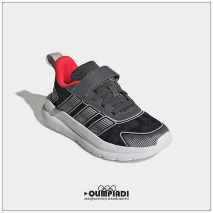 Sneakers Bambino Adidas Tensaur Run 4 Grigio/Rosso - KI0106