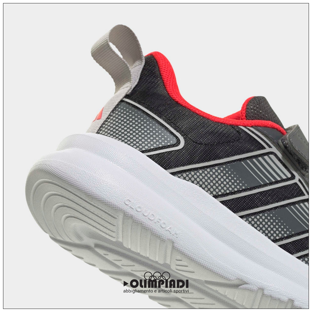 Sneakers Bambino Adidas Tensaur Run 4 Grigio/Rosso - KI0106