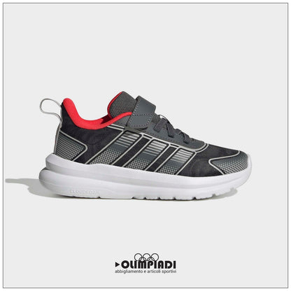 Sneakers Bambino Adidas Tensaur Run 4 Grigio/Rosso - KI0106