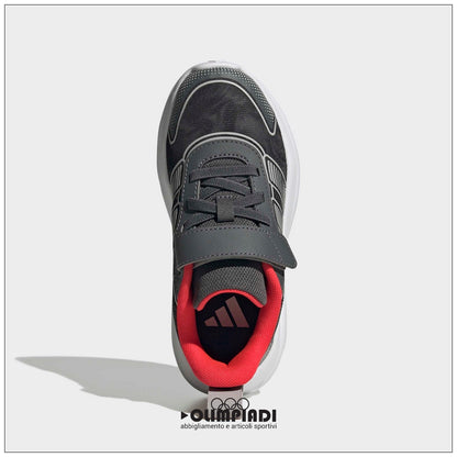 Sneakers Bambino Adidas Tensaur Run 4 Grigio/Rosso - KI0106