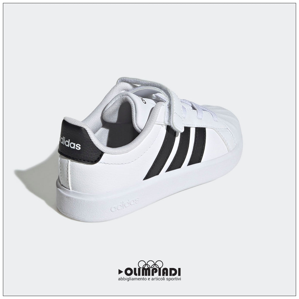 Sneakers Bambino Adidas Streettalk EL C Bianche e Nere - JQ6144