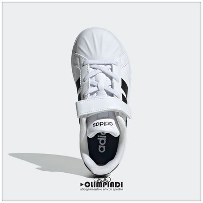 Sneakers Bambino Adidas Streettalk EL C Bianche e Nere - JQ6144