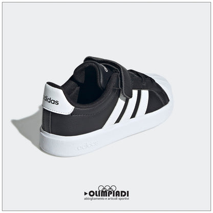 Sneakers Bambino Adidas Streettalk EL C Nere e Bianche - JQ8593