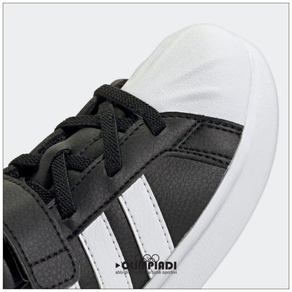 Sneakers Bambino Adidas Streettalk EL C Nere e Bianche - JQ8593