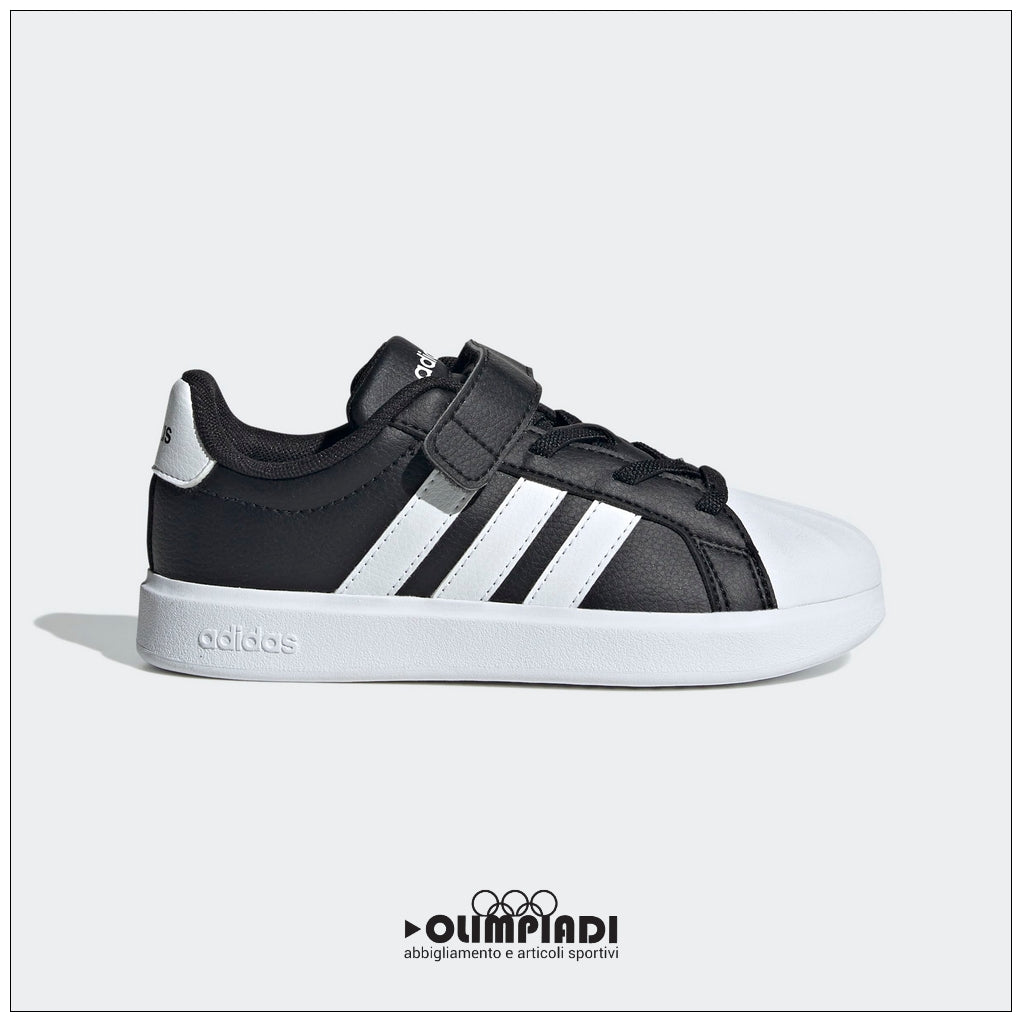 Sneakers Bambino Adidas Streettalk EL C Nere e Bianche - JQ8593