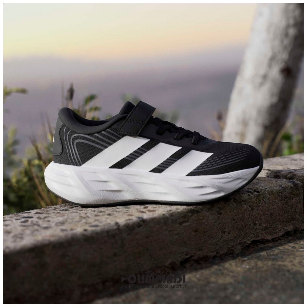 Sneakers Bambino Adidas Galaxy 8 Nere e Bianche - KI1688