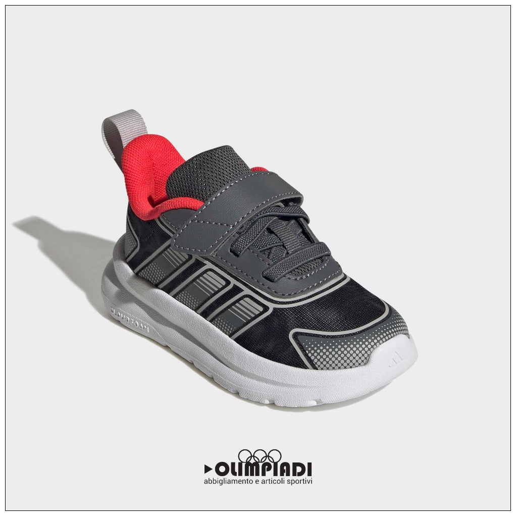 Sneakers Neonato Adidas Tensaur Run 4 Grigio/Rosso - KI0105