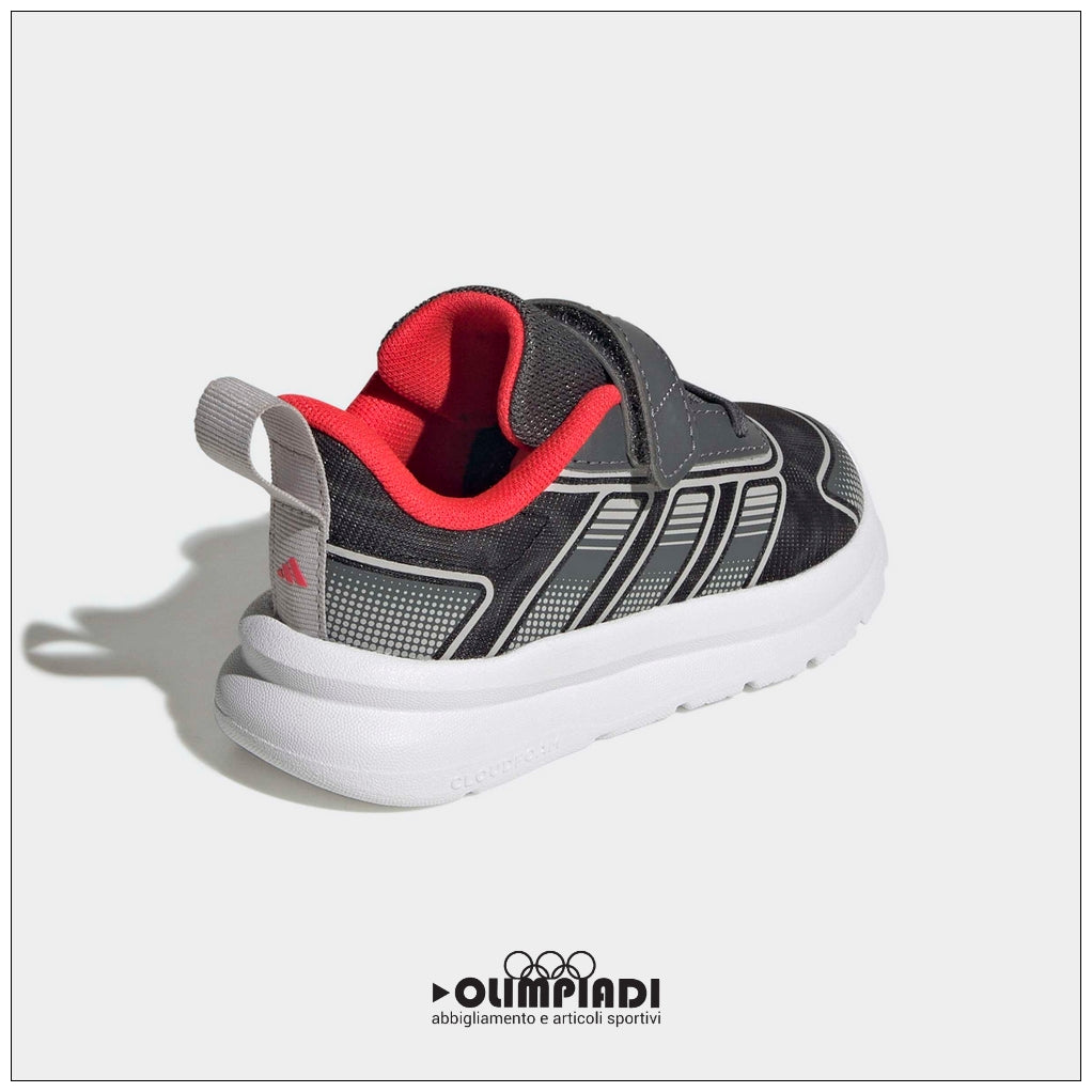 Sneakers Neonato Adidas Tensaur Run 4 Grigio/Rosso - KI0105