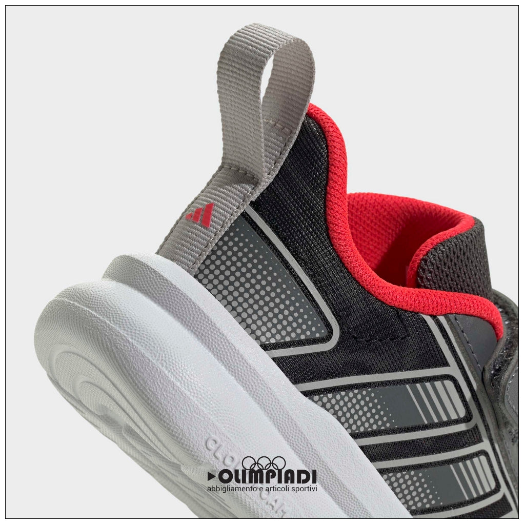 Sneakers Neonato Adidas Tensaur Run 4 Grigio/Rosso - KI0105