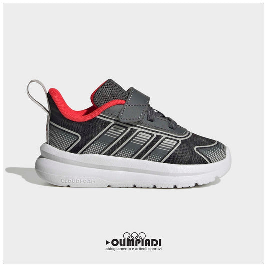 Sneakers Neonato Adidas Tensaur Run 4 Grigio/Rosso - KI0105