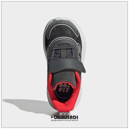 Sneakers Neonato Adidas Tensaur Run 4 Grigio/Rosso - KI0105