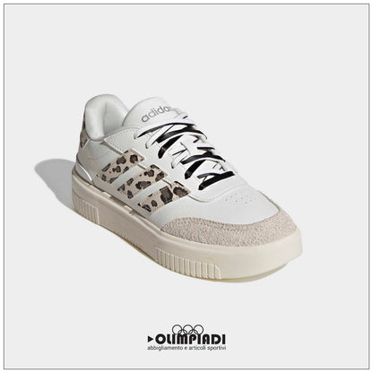Sneakers Donna Adidas Court Block Bold Bianche Leopardate - KI2642