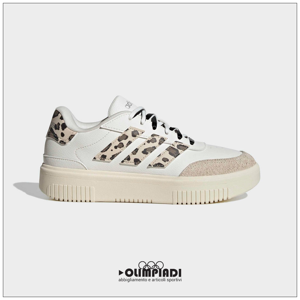 Sneakers Donna Adidas Court Block Bold Bianche Leopardate - KI2642