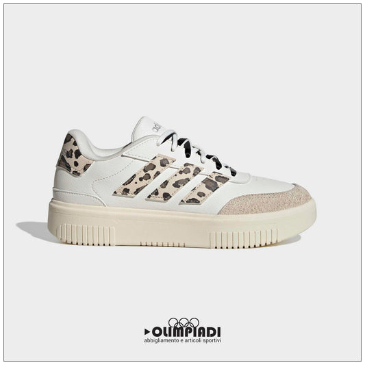 Sneakers Donna Adidas Court Block Bold Bianche Leopardate - KI2642