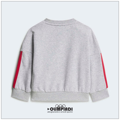 Tuta Neonata Adidas 3-Stripes French Terry Grigio/Rosa - KQ8672