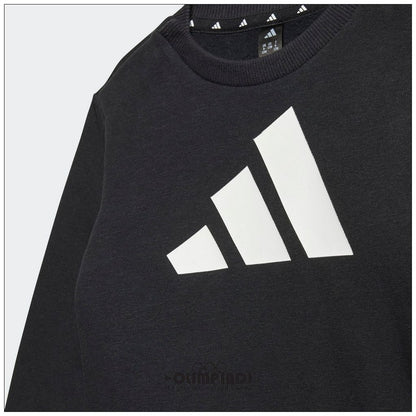 Tuta Neonato Adidas Felpata Big Logo Nera - JC9642