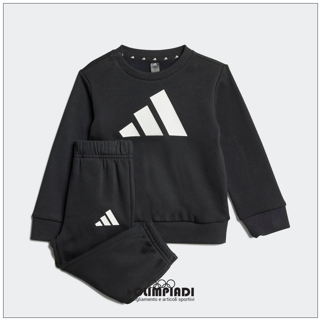 Tuta Neonato Adidas Felpata Big Logo Nera - JC9642