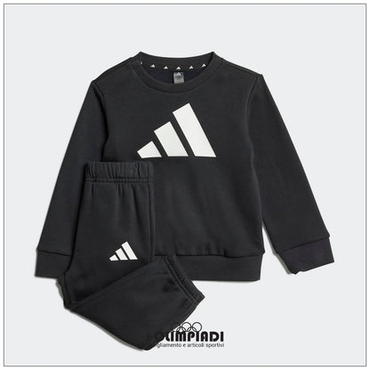 Tuta Neonato Adidas Felpata Big Logo Nera - JC9642