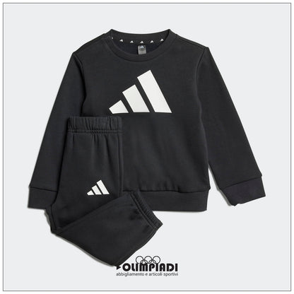 Tuta Neonato Adidas Felpata Big Logo Nera - JC9642