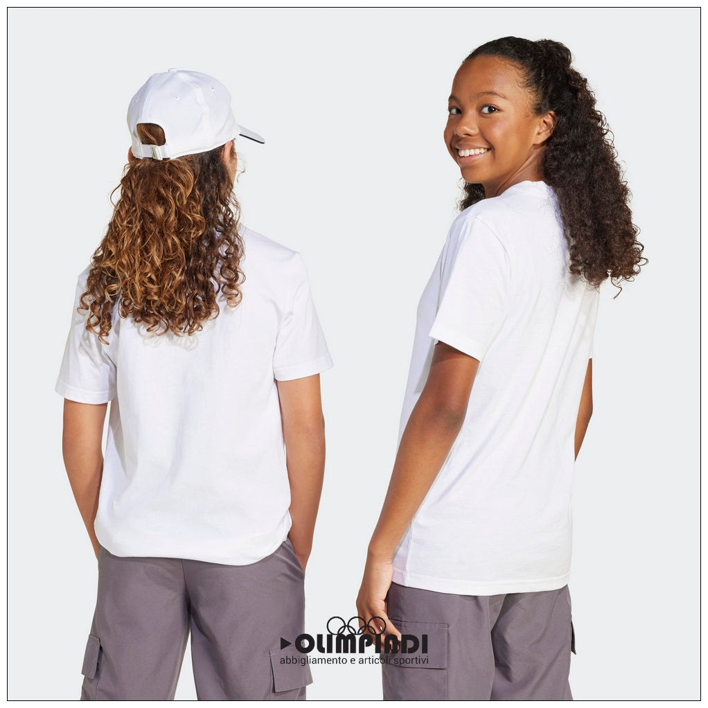 T-Shirt Unisex Junior Adidas Linear Bianca - JC9747