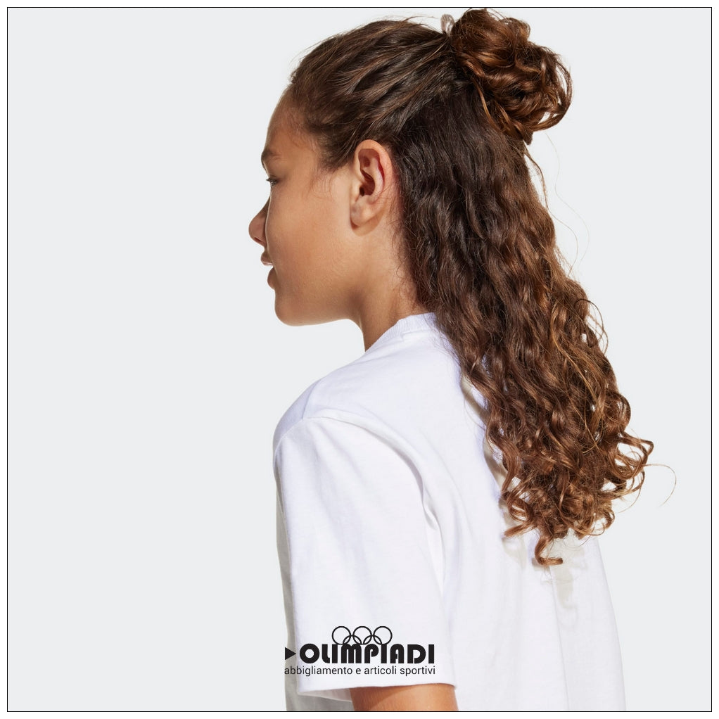 T-Shirt Unisex Junior Adidas Linear Bianca - JC9747