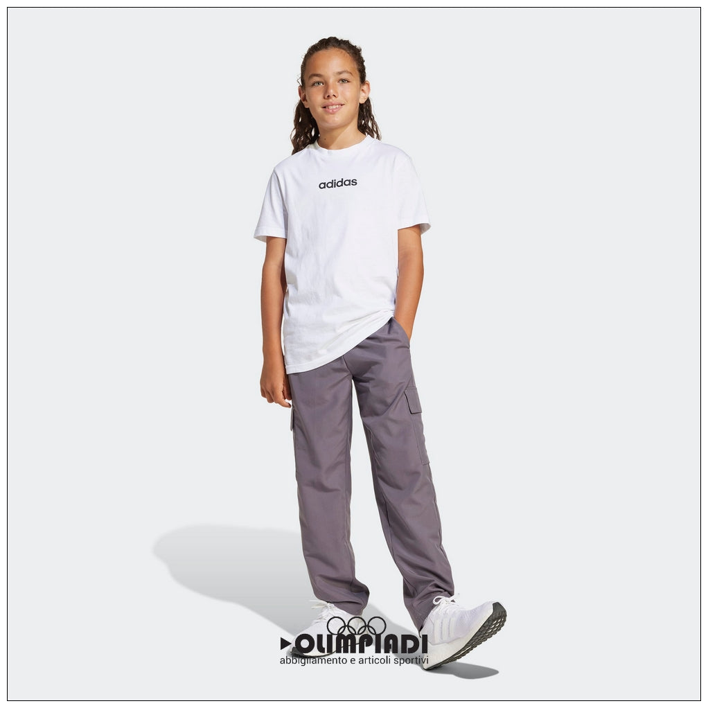 T-Shirt Unisex Junior Adidas Linear Bianca - JC9747