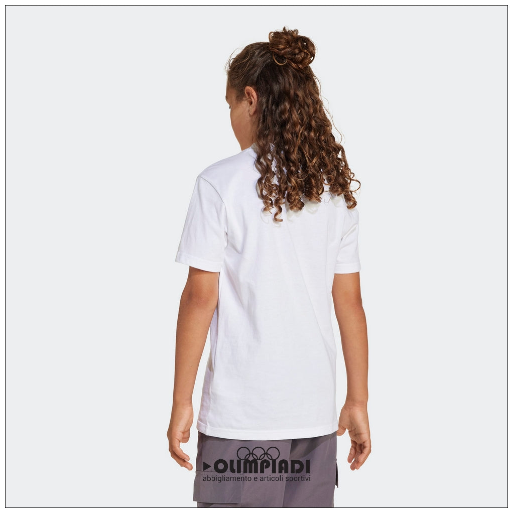 T-Shirt Unisex Junior Adidas Linear Bianca - JC9747
