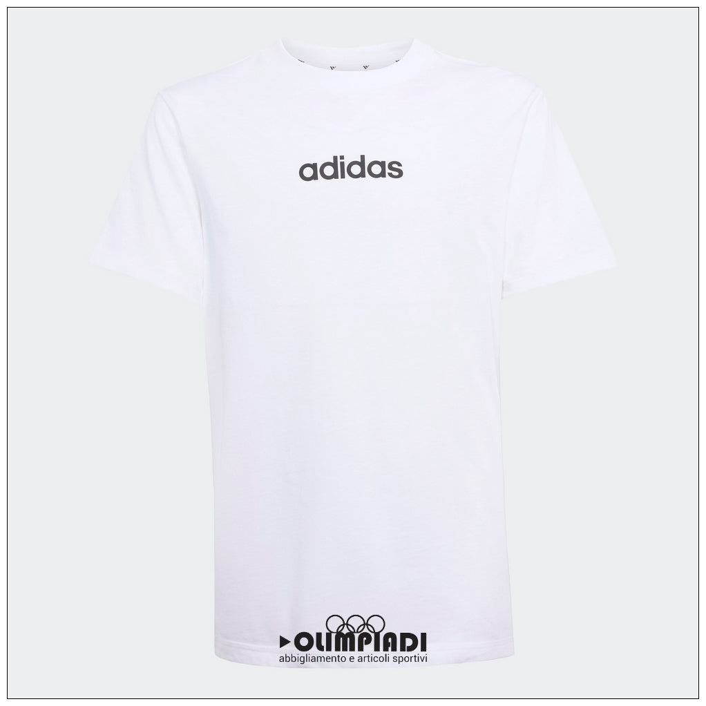 T-Shirt Unisex Junior Adidas Linear Bianca - JC9747