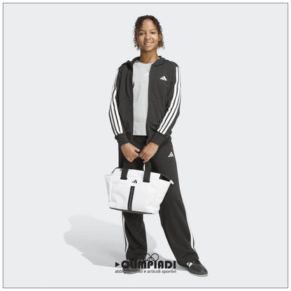 Felpa Ragazza Adidas 3-Stripes Full-Zip Nera - KC8735
