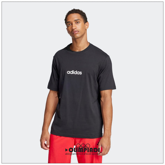 T-Shirt Uomo Adidas Linear Nera - JE8993
