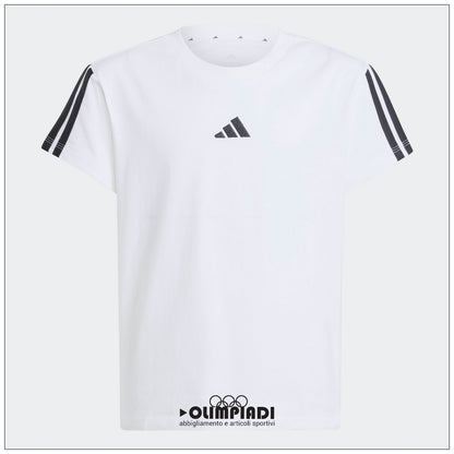 T-Shirt Ragazza Adidas 3-Stripes Bianca - JJ0945