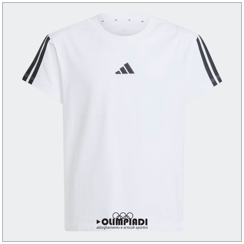 T-Shirt Ragazza Adidas 3-Stripes Bianca - JJ0945