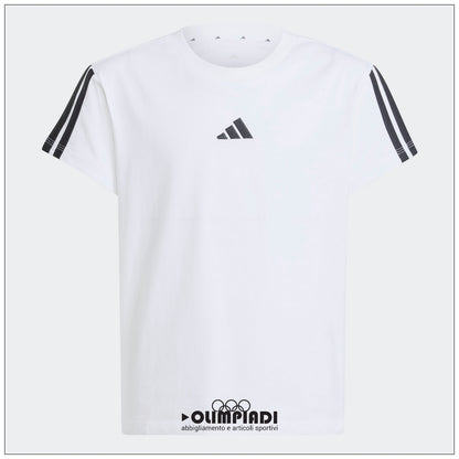 T-Shirt Ragazza Adidas 3-Stripes Bianca - JJ0945