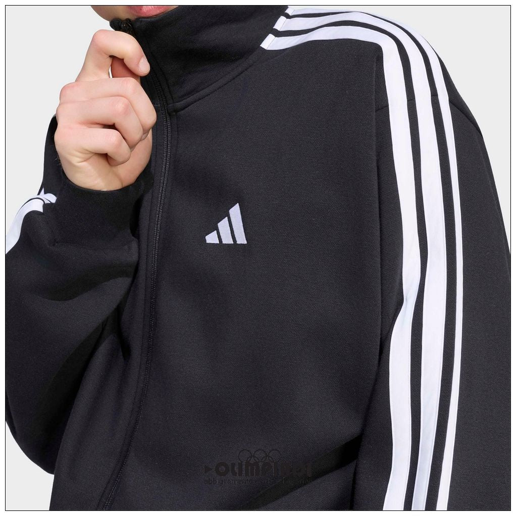 Tuta Uomo Adidas 3-Stripes Felpata Nera - KY2284