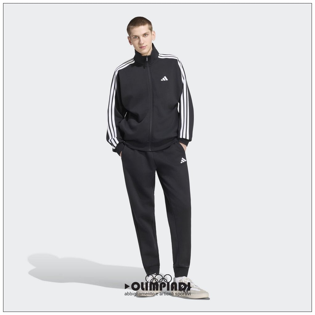 Tuta Uomo Adidas 3-Stripes Felpata Nera - KY2284