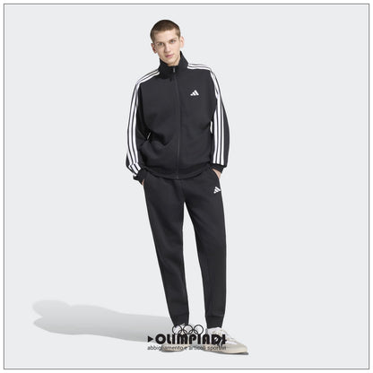 Tuta Uomo Adidas 3-Stripes Felpata Nera - KY2284