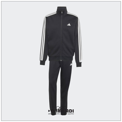 Tuta Uomo Adidas 3-Stripes Felpata Nera - KY2284
