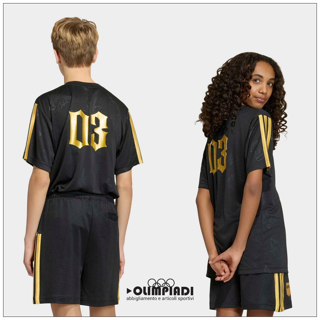 Maglia Gioco Junior Adidas x Fortnite Midas Nera e Oro - KG0864