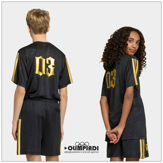 Maglia Gioco Junior Adidas x Fortnite Midas Nera e Oro - KG0864
