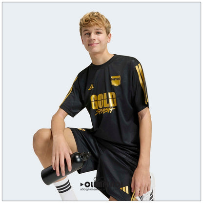 Maglia Gioco Junior Adidas x Fortnite Midas Nera e Oro - KG0864